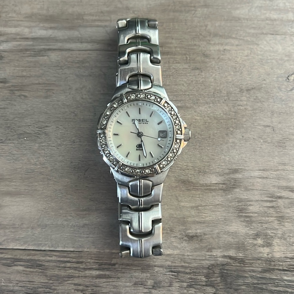 Vintage Fossil Diamond Watch